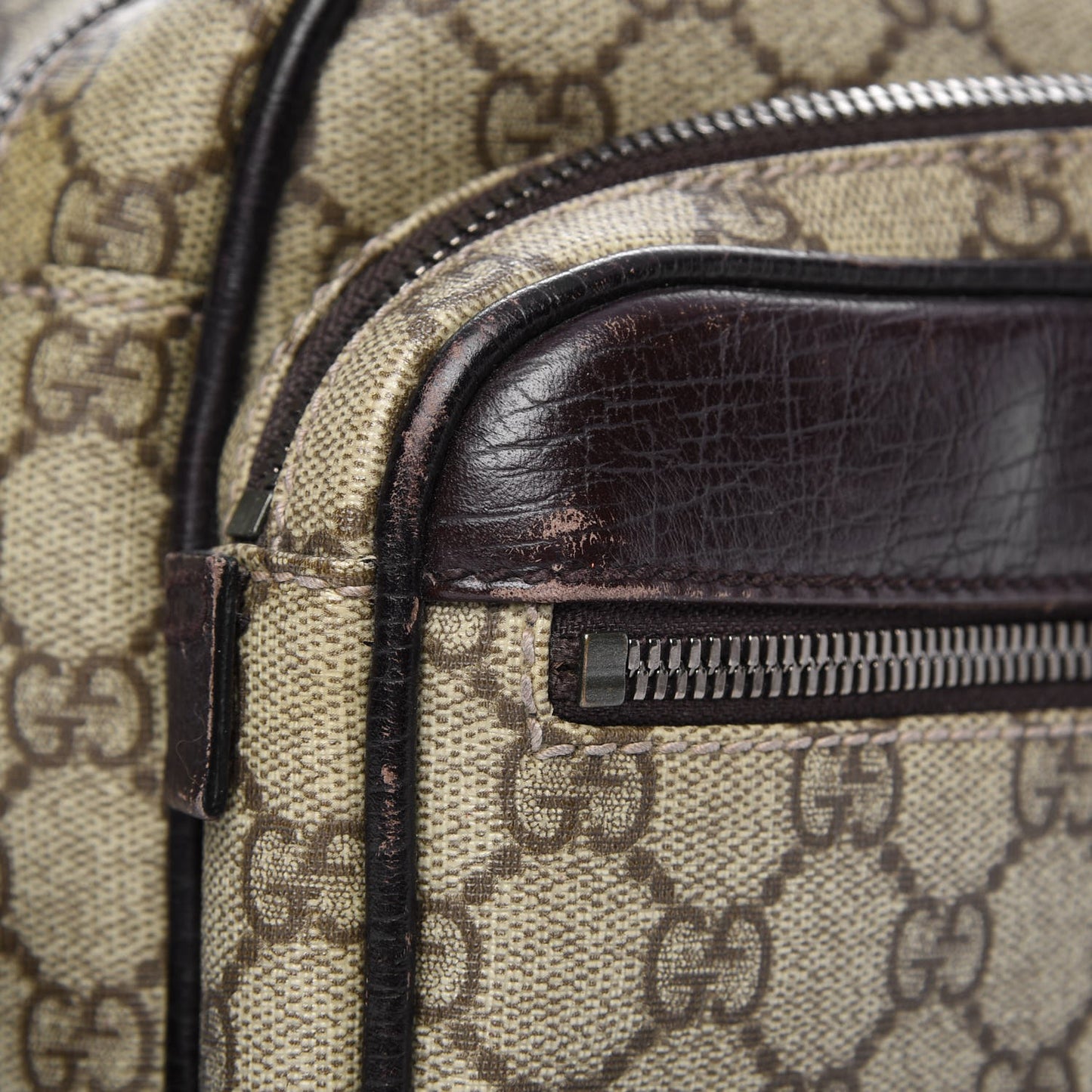 GG Plus Monogram Camera Bag Dark Brown