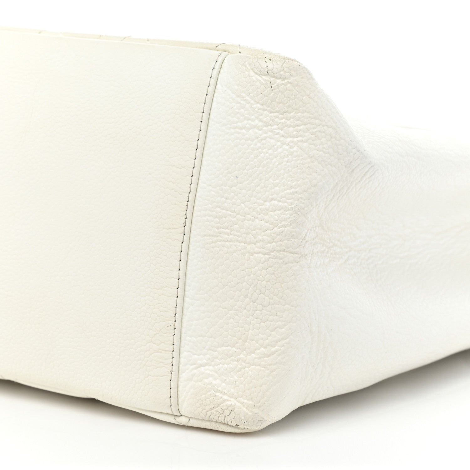 Chanel Caviar Quilted Grand Shopping Tote GST White 10 of 24