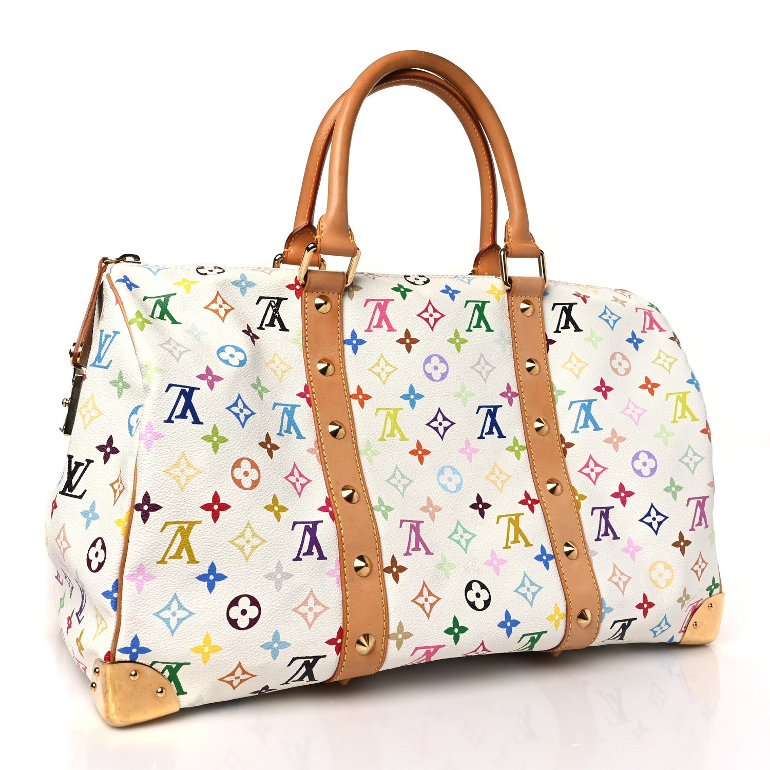 Louis Vuitton Monogram Multicolor Keepall 45 White 2 of 11