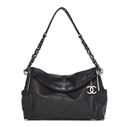Chanel Lambskin Stitched Medium Ultimate Soft Tote Black 1 of 10