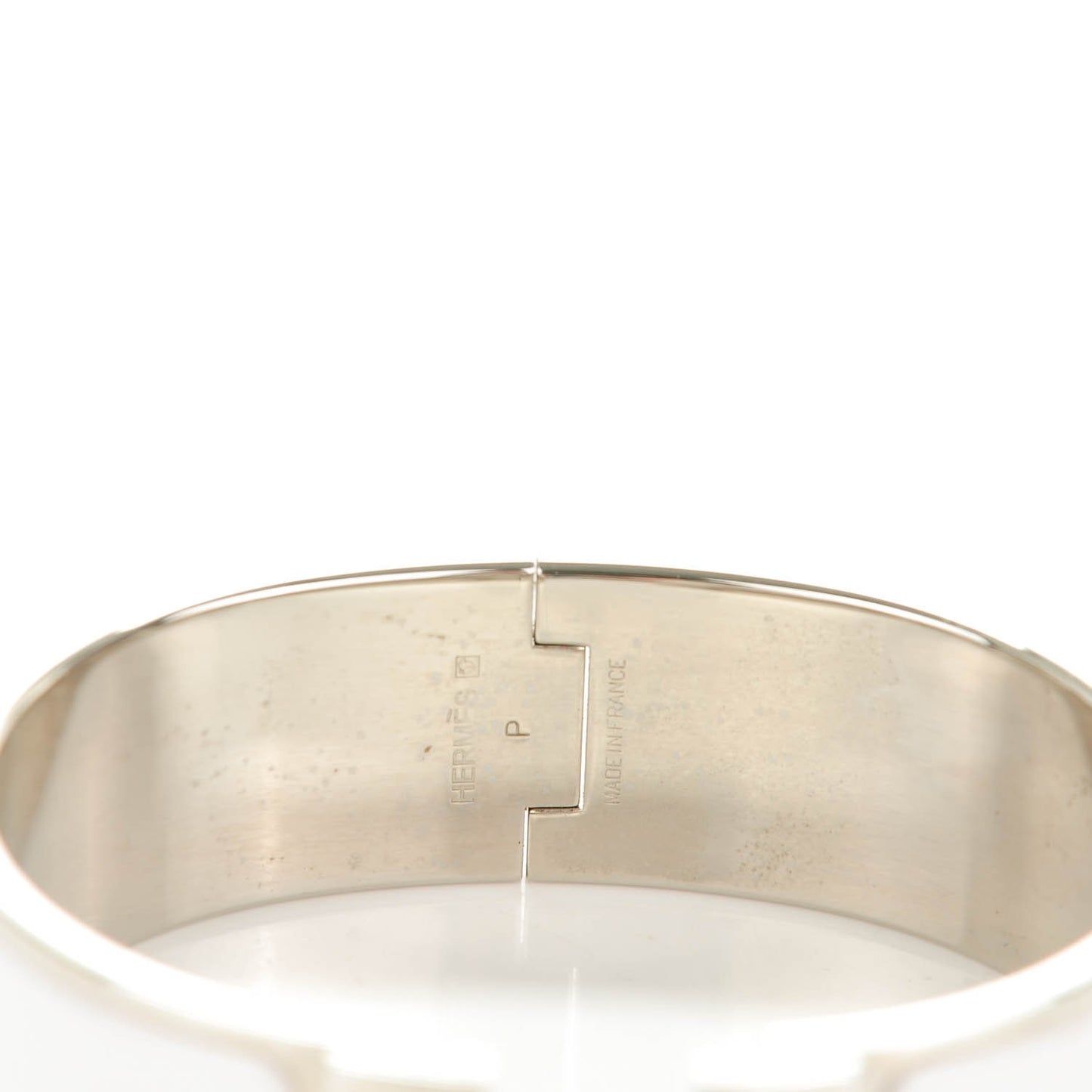 Enamel Wide Clic Clac H Bracelet GM White