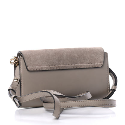 Chloe Suede Calfskin Mini Faye Shoulder Bag Motty Grey 2 of 4