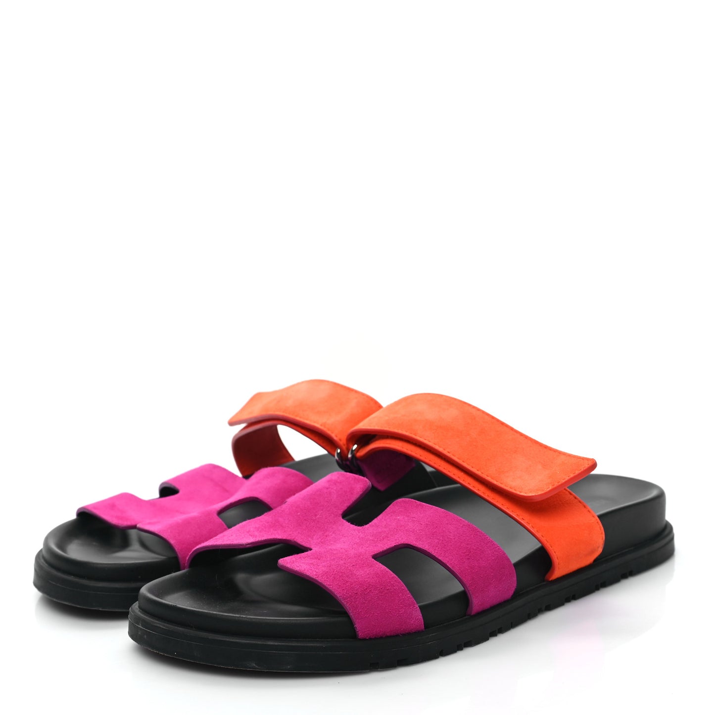 Suede Goatskin Womens Chypre Sandals 39.5 Rose Chapas Orange Synthetique