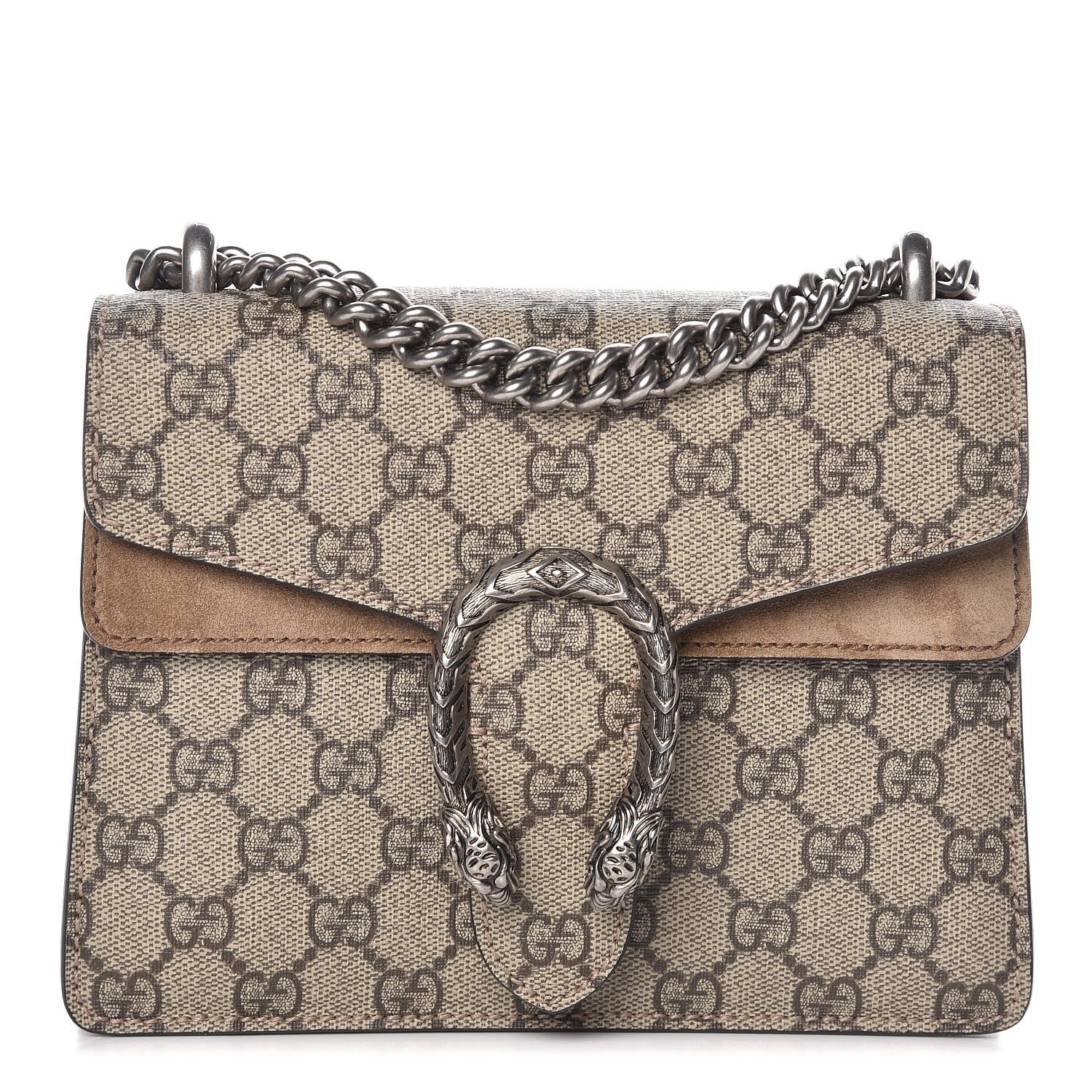 Gucci GG Supreme Monogram Mini Dionysus Shoulder Bag Taupe 1 of 12