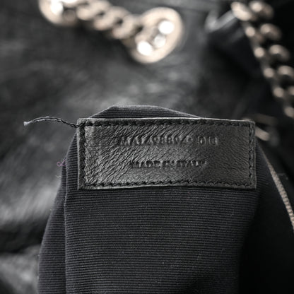 Saint Laurent Crinkled Calfskin Matelasse Monogram Medium Niki Chain Satchel Black 7 of 10