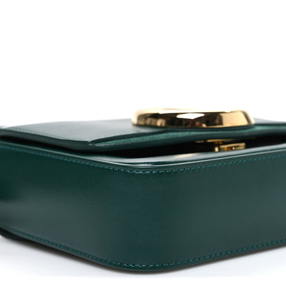 Chloe Shiny Calfskin Suede Mini C Double Carry Green 9 of 10