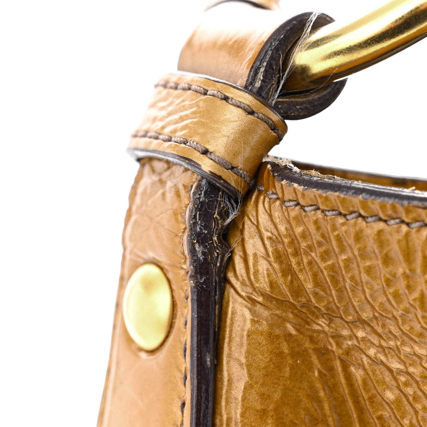 Prada Vernice Sfumata Shoulder Bag Blond Mordore 13 of 14