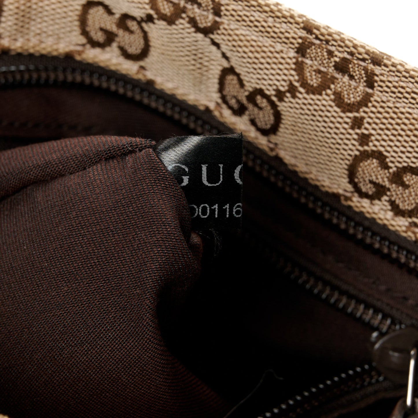 Monogram Web Small Flat Messenger Bag Brown