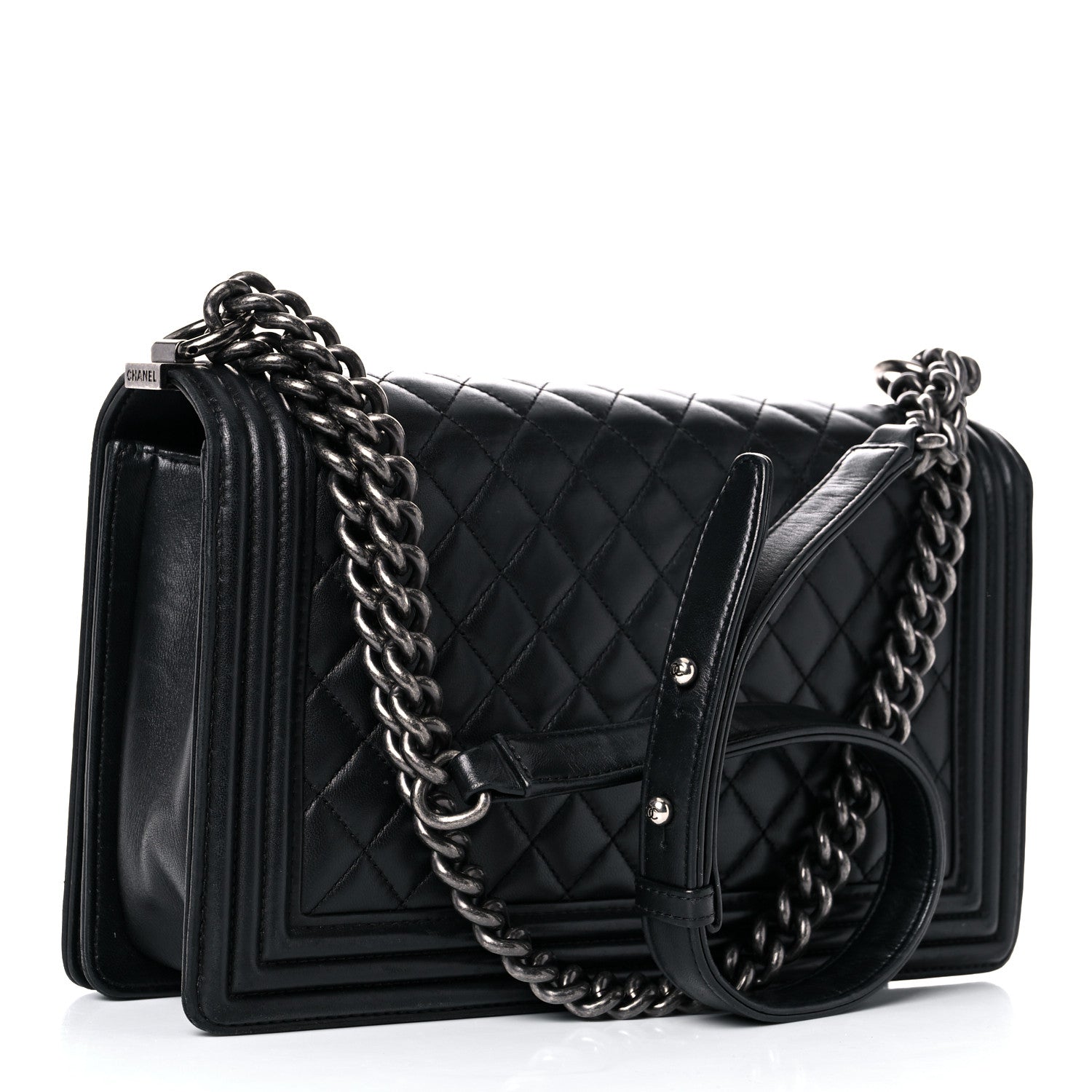 Chanel Lambskin Quilted New Medium Boy Flap Black 3 of 25