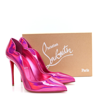 Christian Louboutin Metallic Patent Psychic Hot Chick 100 Pumps 40 Fuxia 10 of 10