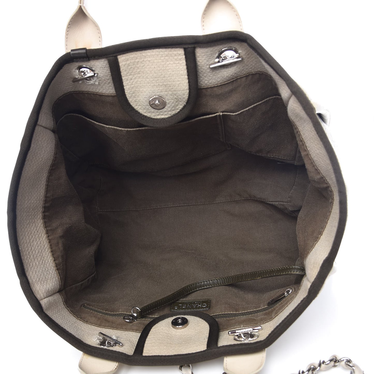 Canvas Medium Deauville Tote Beige