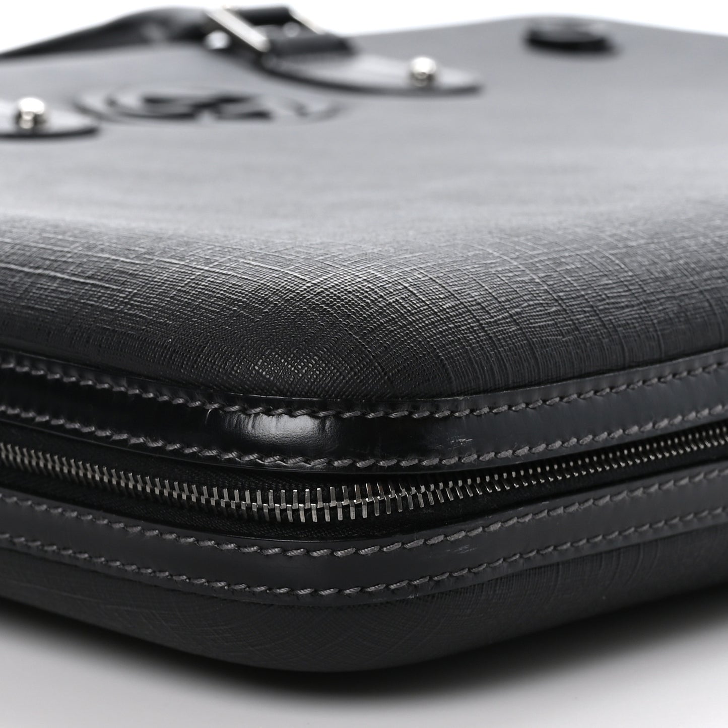 Coated Canvas Interlocking G Large Garment Hard Case Travel Bag Black