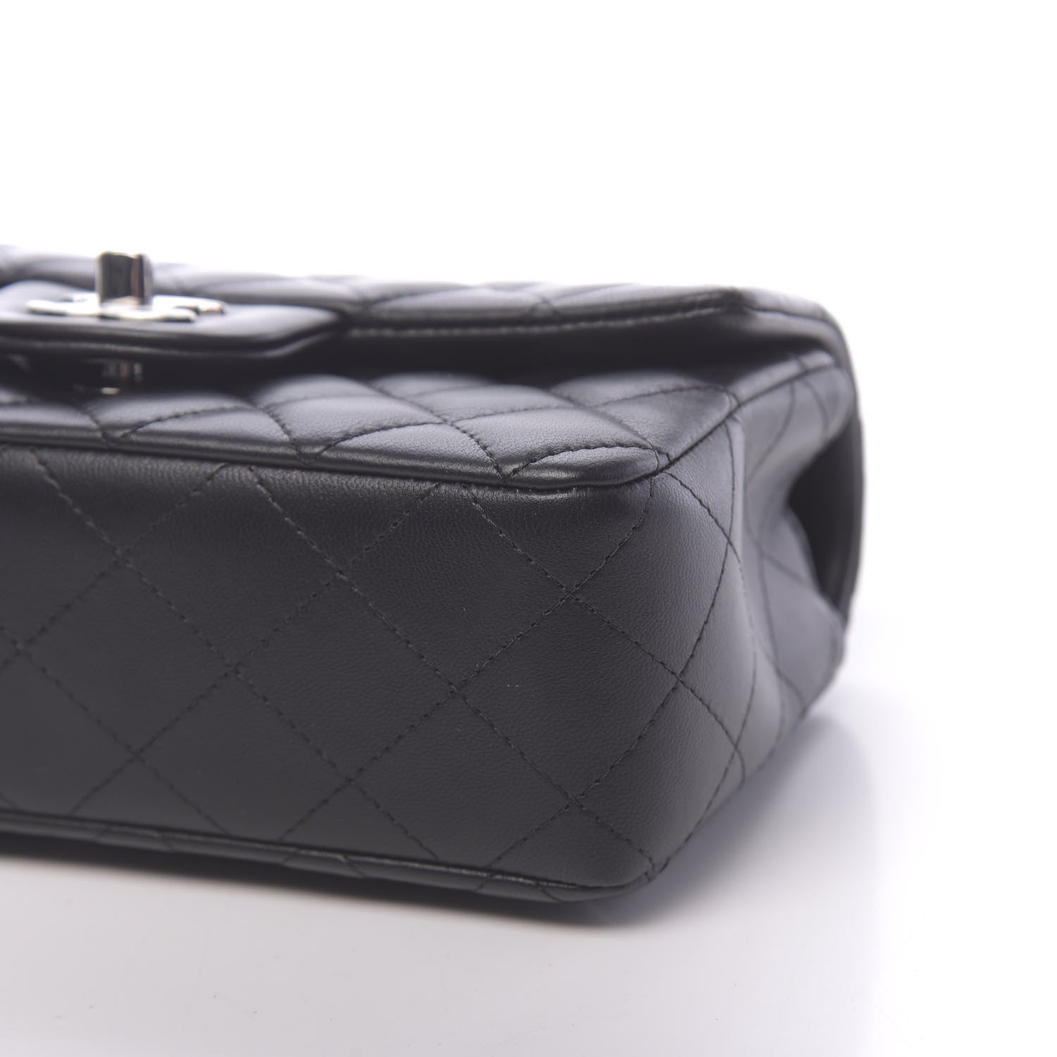 Chanel Lambskin Quilted Mini Rectangular Flap Black 10 of 11