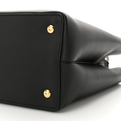 Fendi Vitello Dolce Century Petite 2Jours Tote Black Carbone 9 of 10