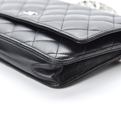 Chanel Lambskin Quilted Wallet On Chain WOC Black 11 of 15