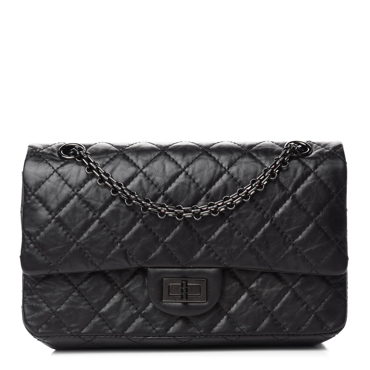 Chanel Aged Calfskin Quilted 2.55 Reissue 225 Flap So Black 1 of 12