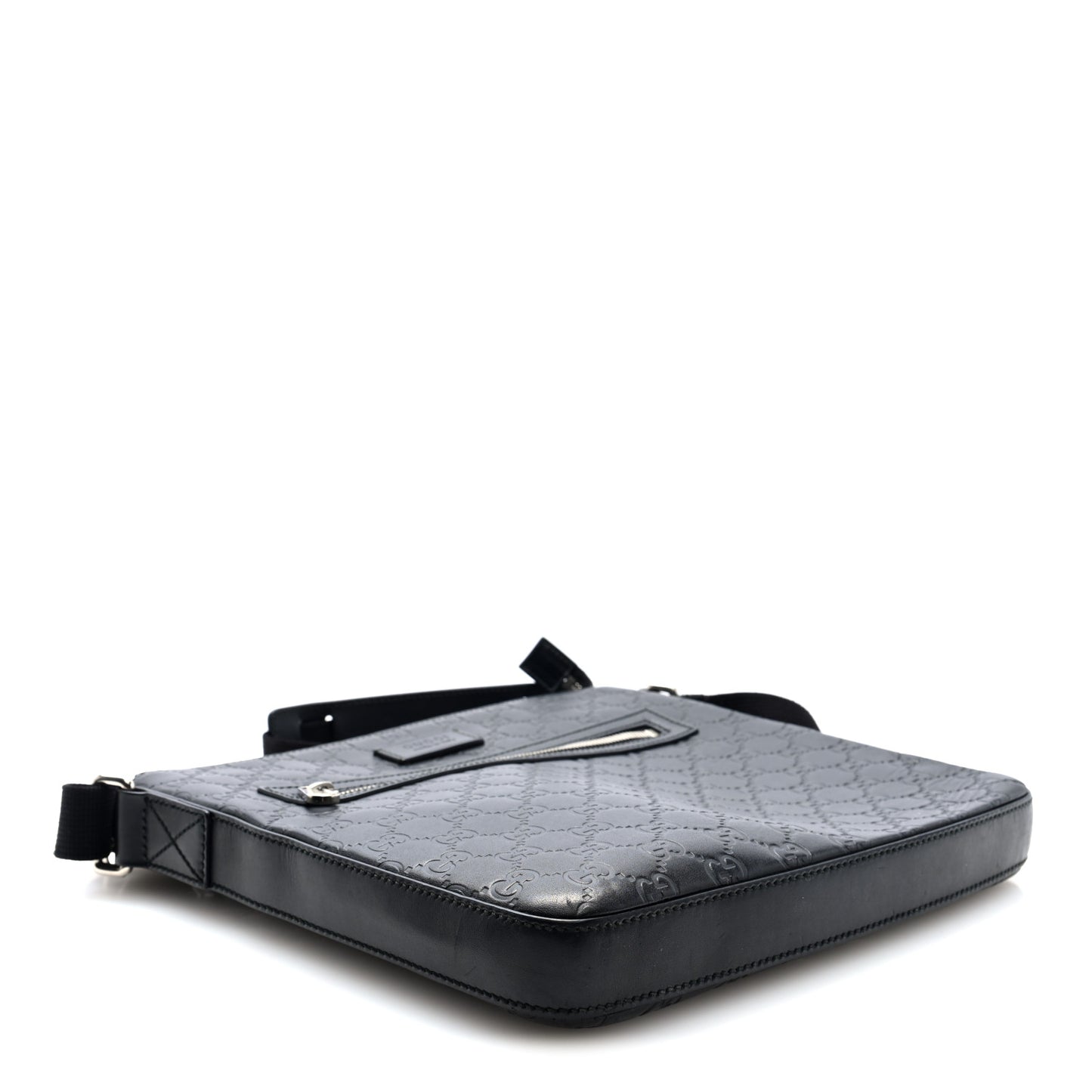 Guccissima Signature Medium Flat Messenger Bag Black