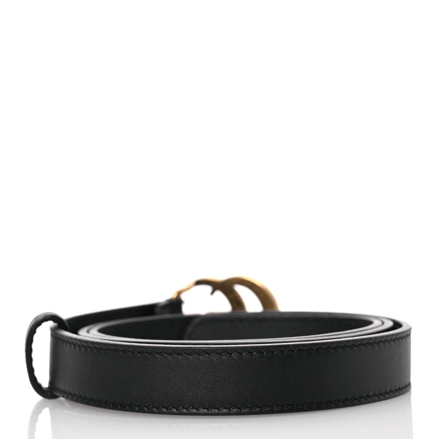 Gucci Calfskin Double G 20mm Belt 80 32 Black 2 of 7