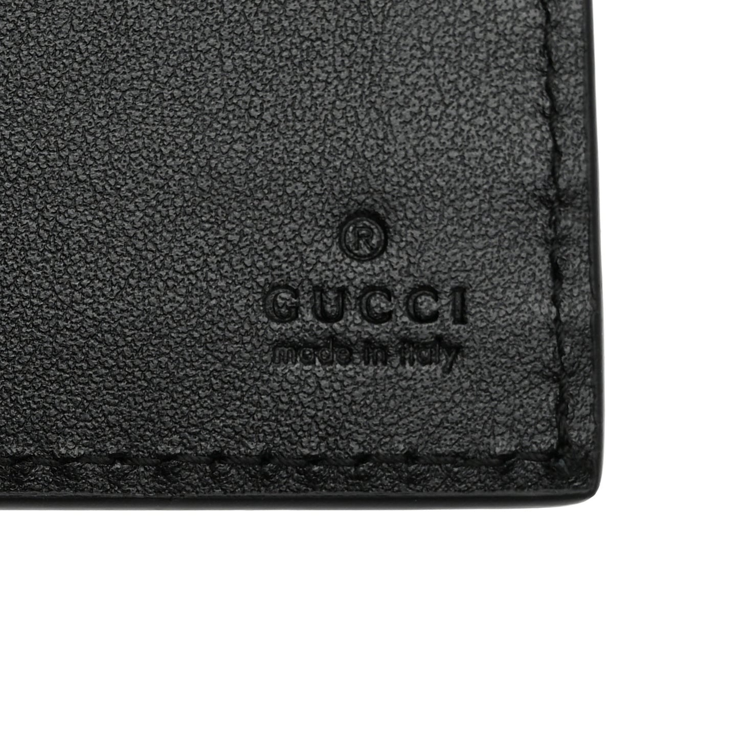 Plutone Calfskin Logo Bi-Fold Wallet Black