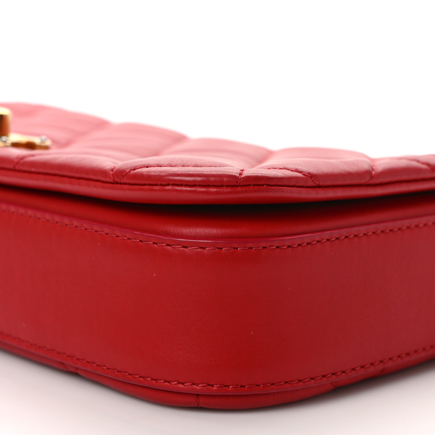 Chanel Calfskin Quilted Nailed CC Flap Bag Red 8 of 10