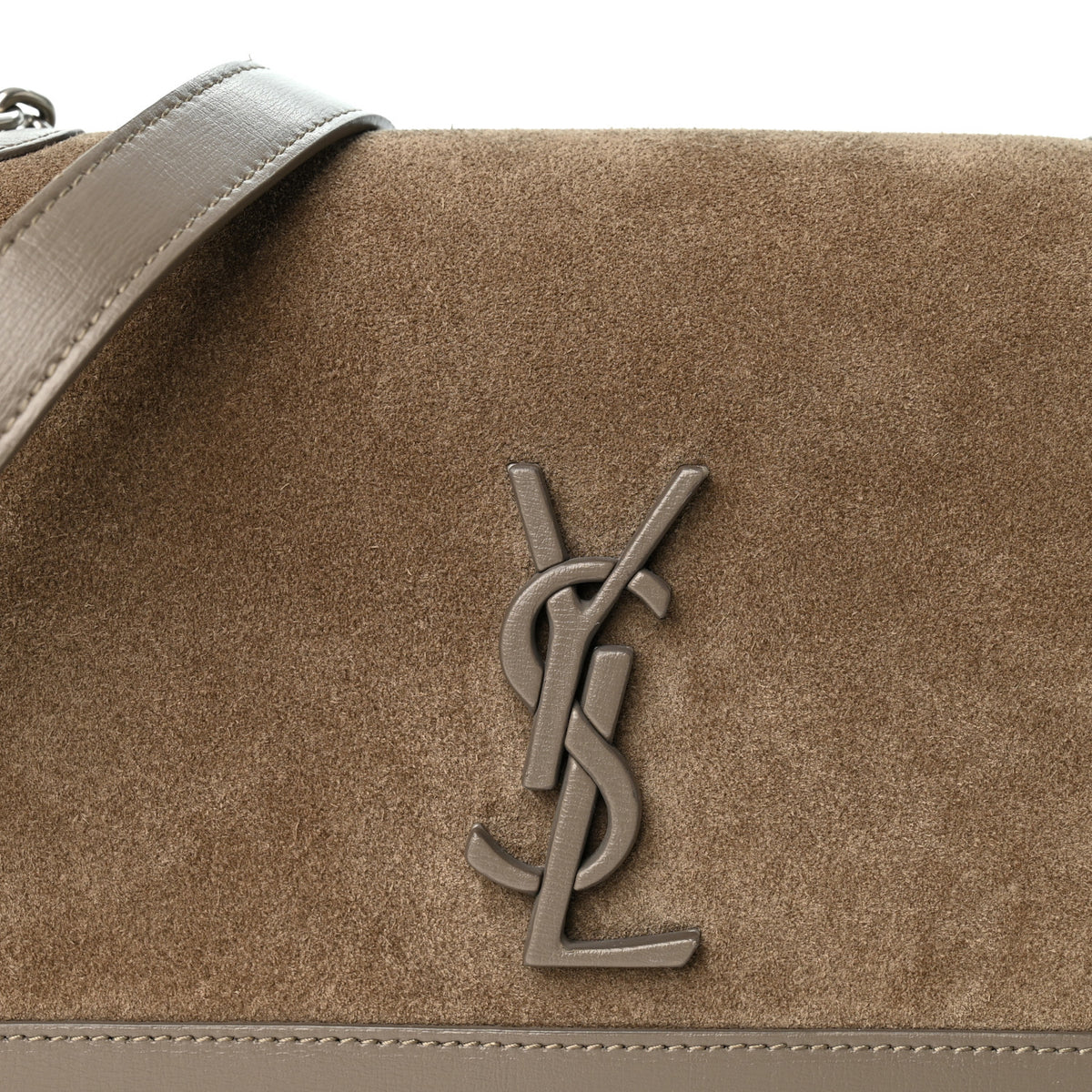 Suede Monogram Book Bag Grey