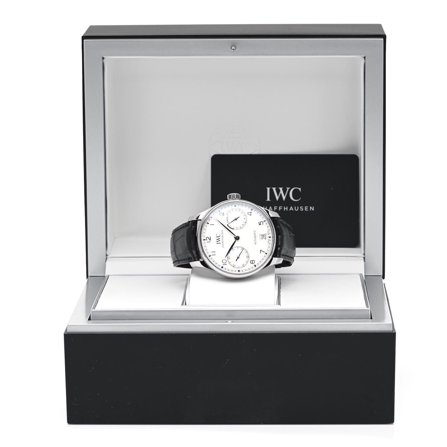 IWC Stainless Steel Alligator 43mm Portofino Classic Automatic Watch IW500712 5 of 5