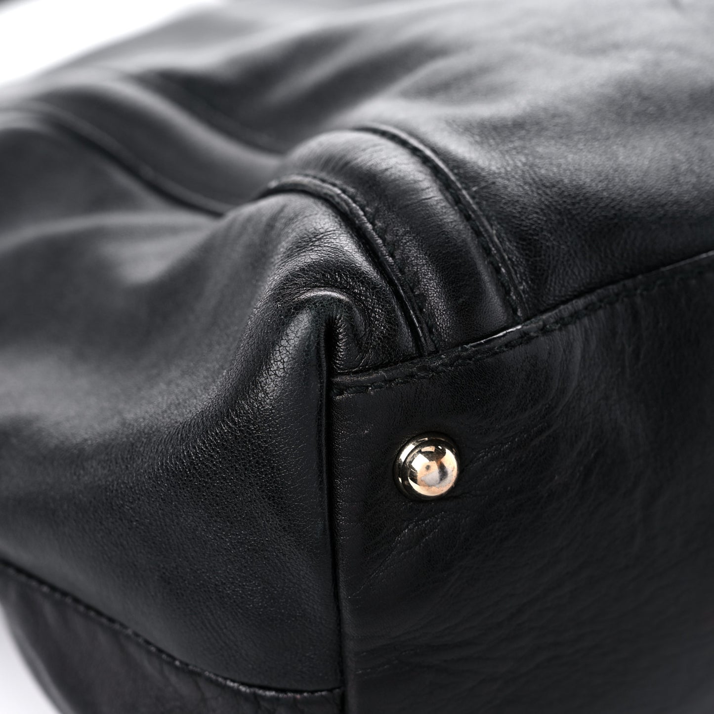 Calfskin Large Britt Shoulder Bag Black