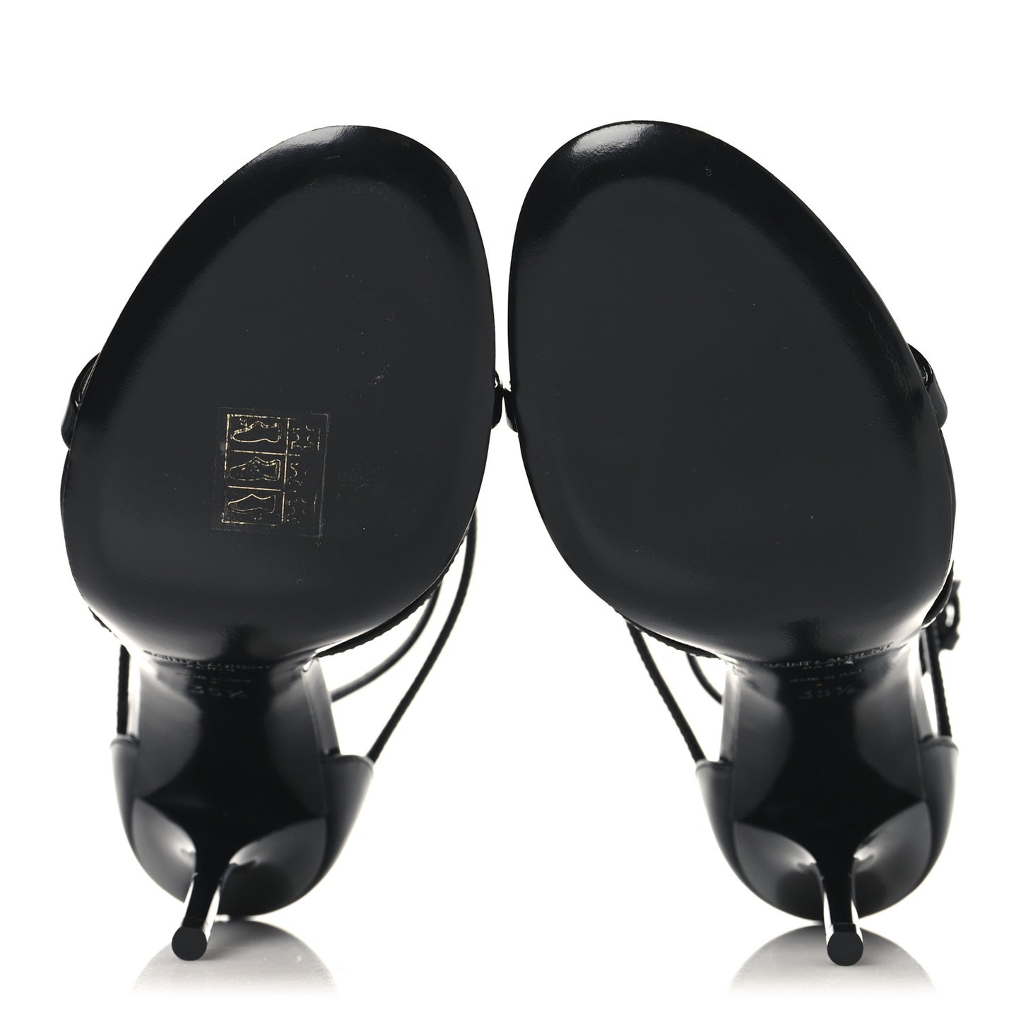 Patent Cassandra 100 Ankle Strap Sandals 35.5 Black