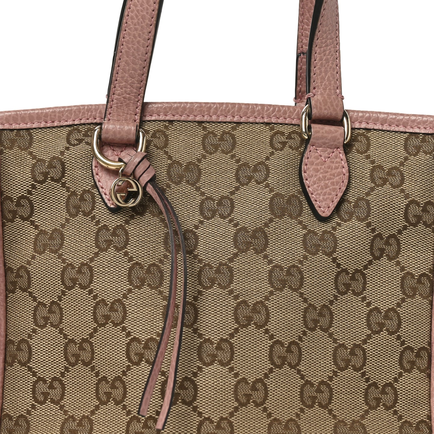 Monogram Small Bree Tote Beige Soft Pink
