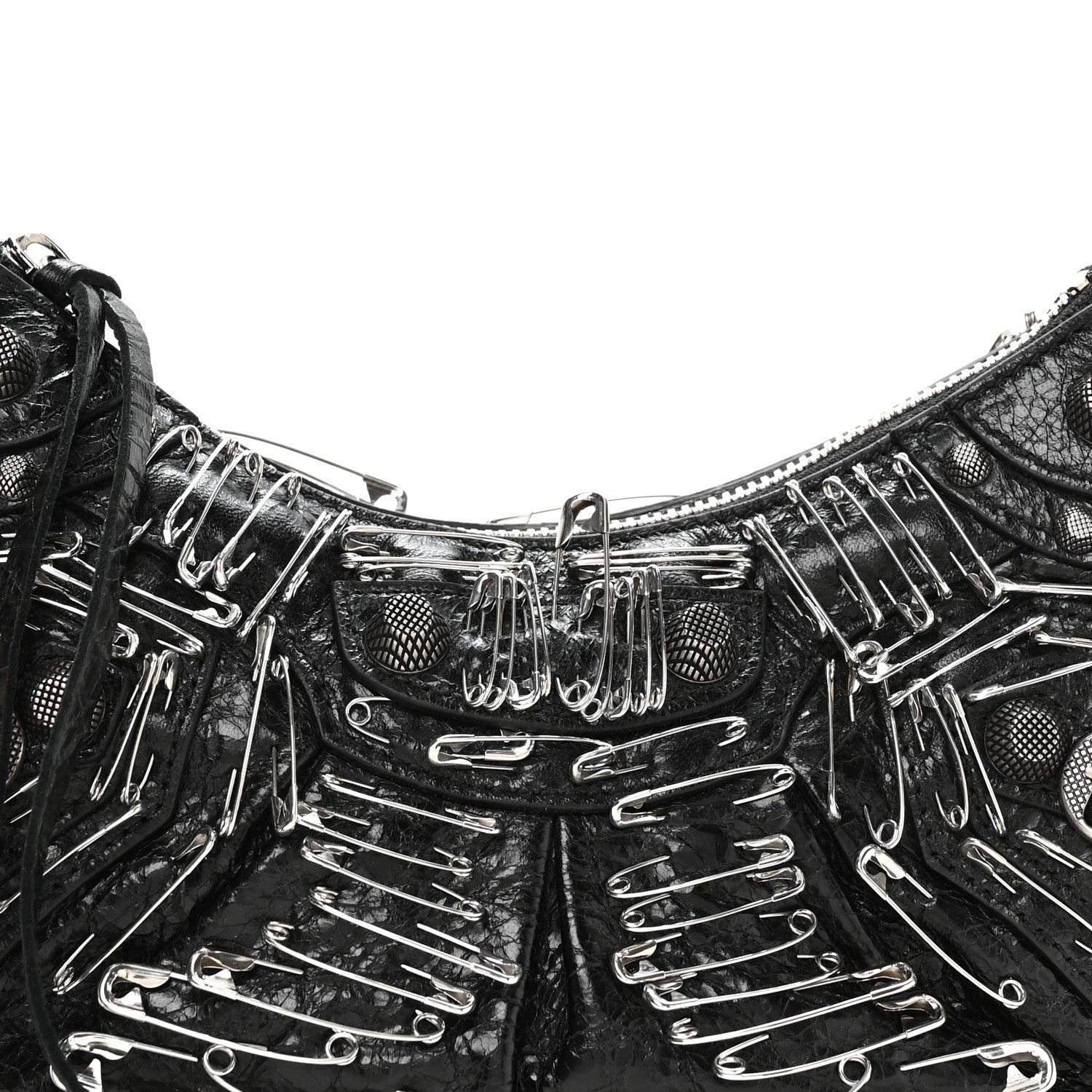 Balenciaga Agneau Arena Used Effect Le Cagole Shoulder Bag XS Black 9 of 11