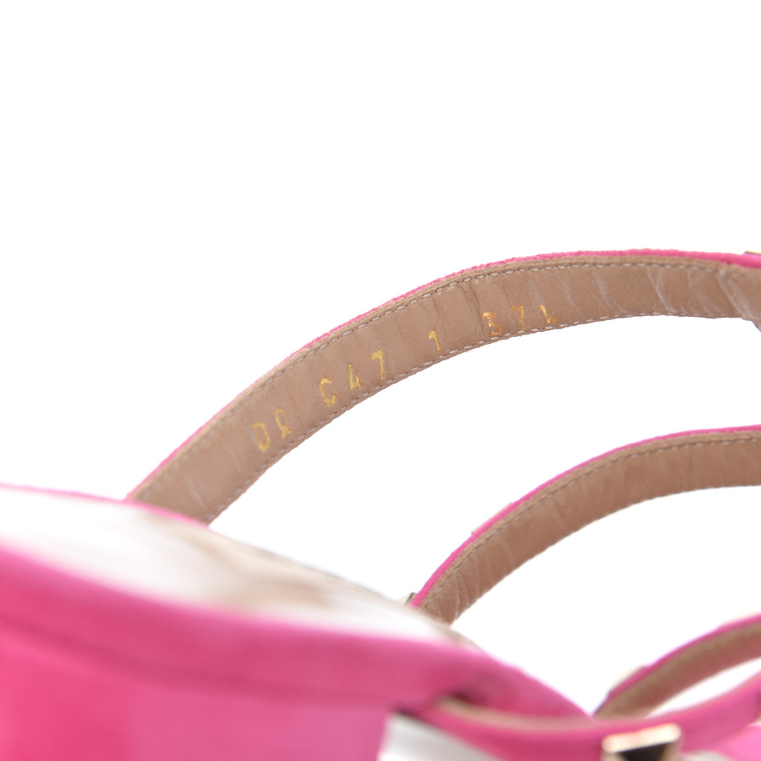 Valentino Garavani Suede Rockstud 60mm Caged Slide Sandals 37.5 Pink Orchid 8 of 10