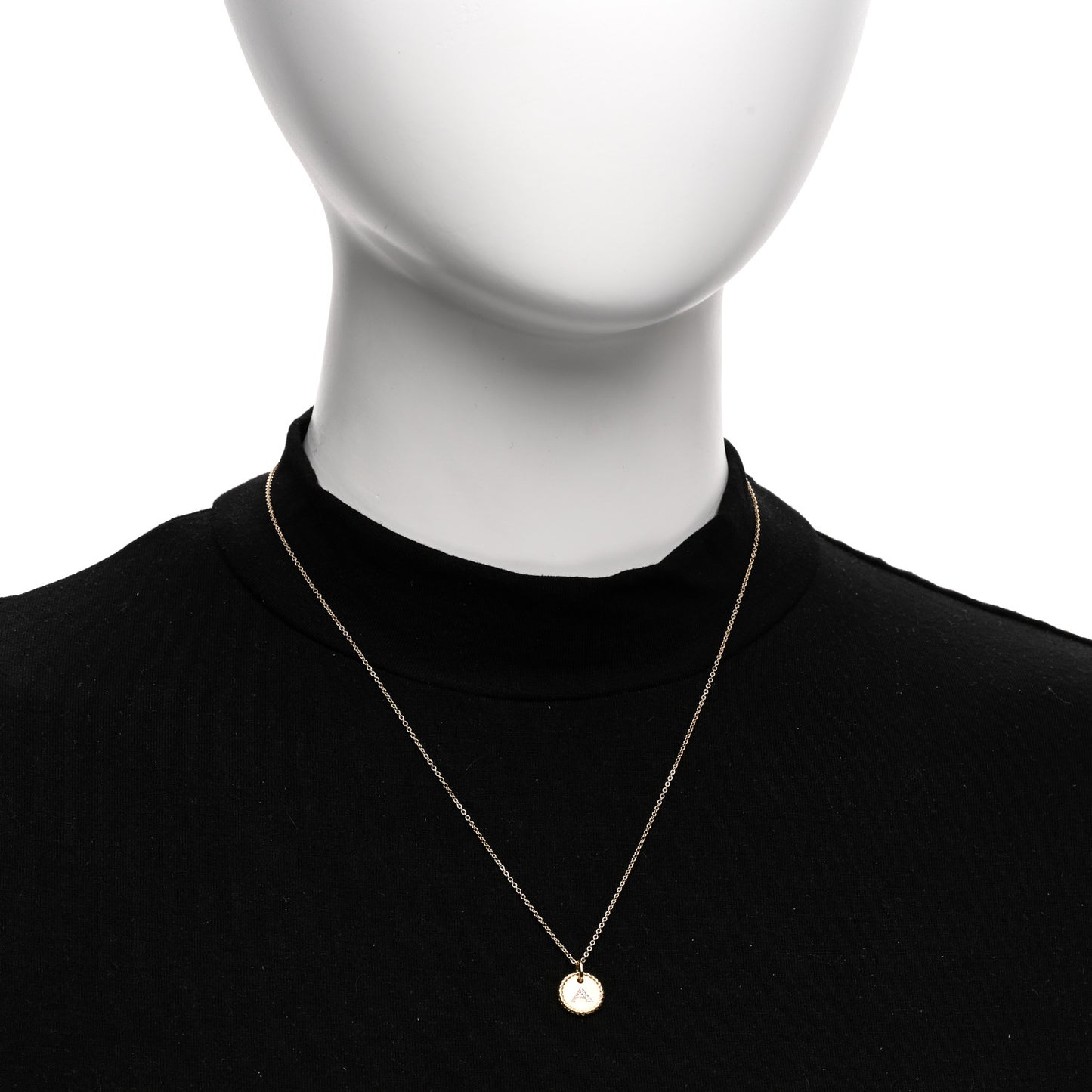 DAVID YURMAN 18K Yellow Gold Diamond Initial A Charm Necklace