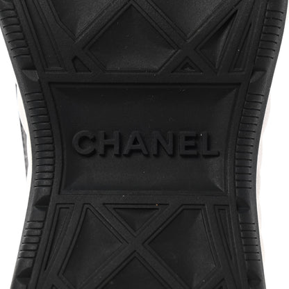 Chanel Velvet Calfskin Mixed Fibers CC Sneakers 39.5 Black 6 of 7