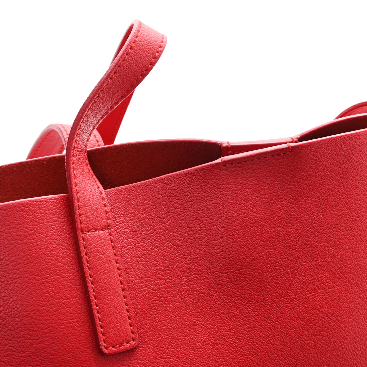 Calfskin Large Shopping Tote Rouge Eros