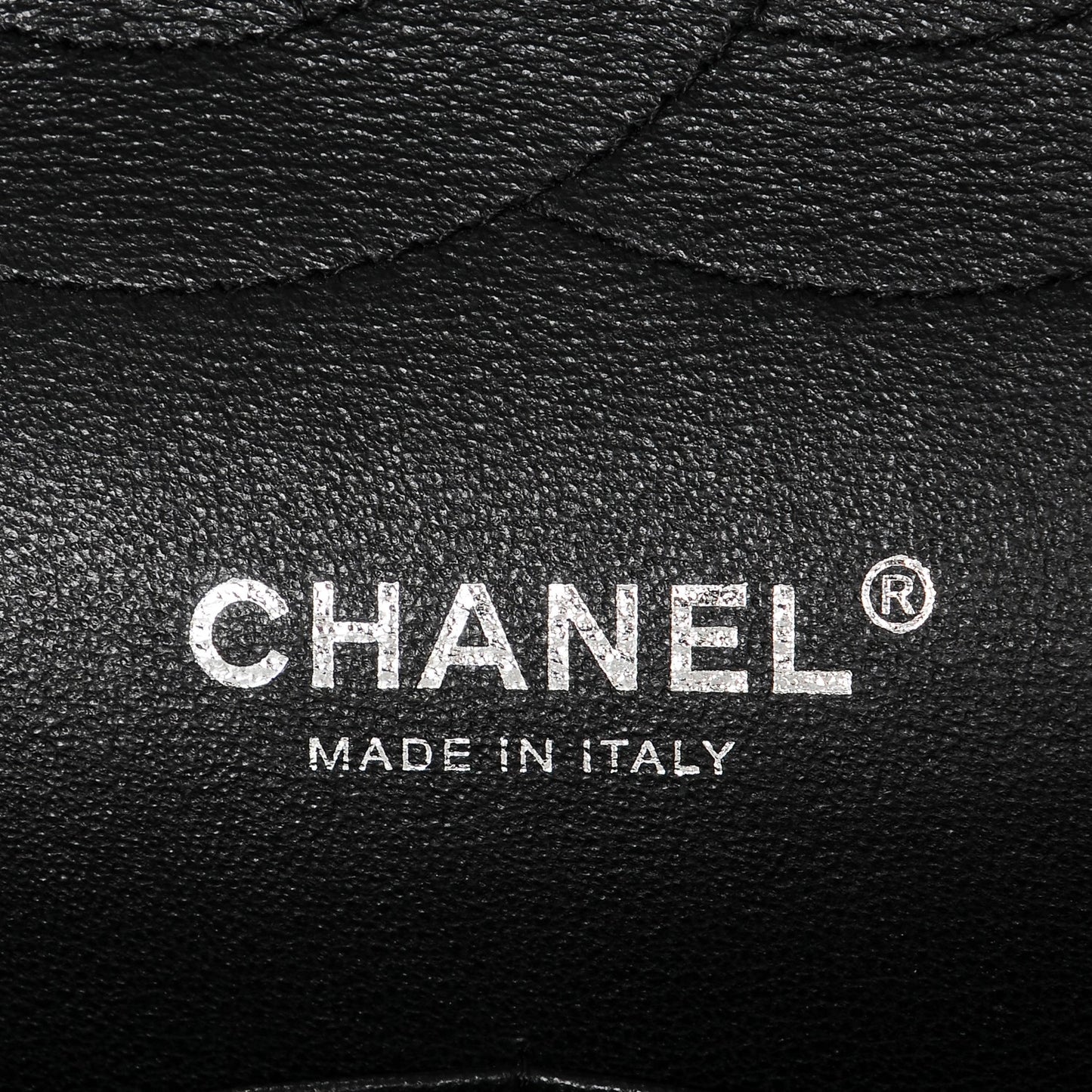 Crumpled Calfskin Quilted Jumbo Double Flap So Black