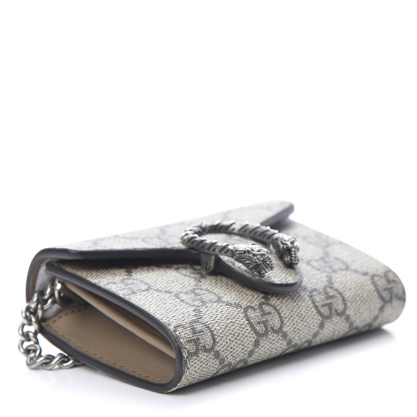 GG Supreme Monogram Dionysus Coin Purse Taupe