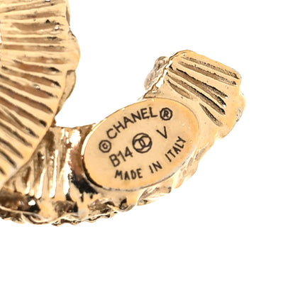 Chanel Enamel CC Baroque Earrings Black Gold 4 of 5