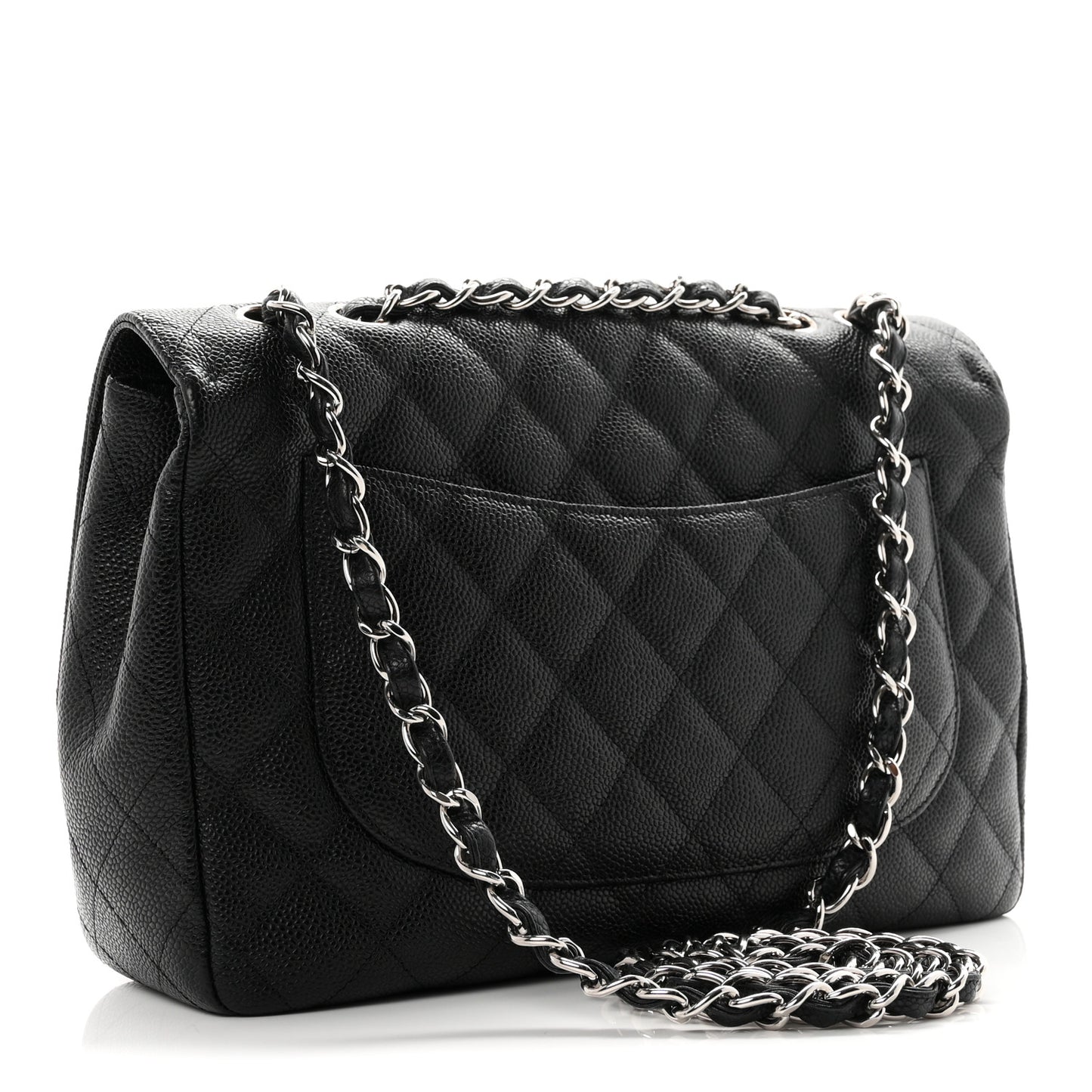 Caviar Quilted Jumbo Single Flap Black