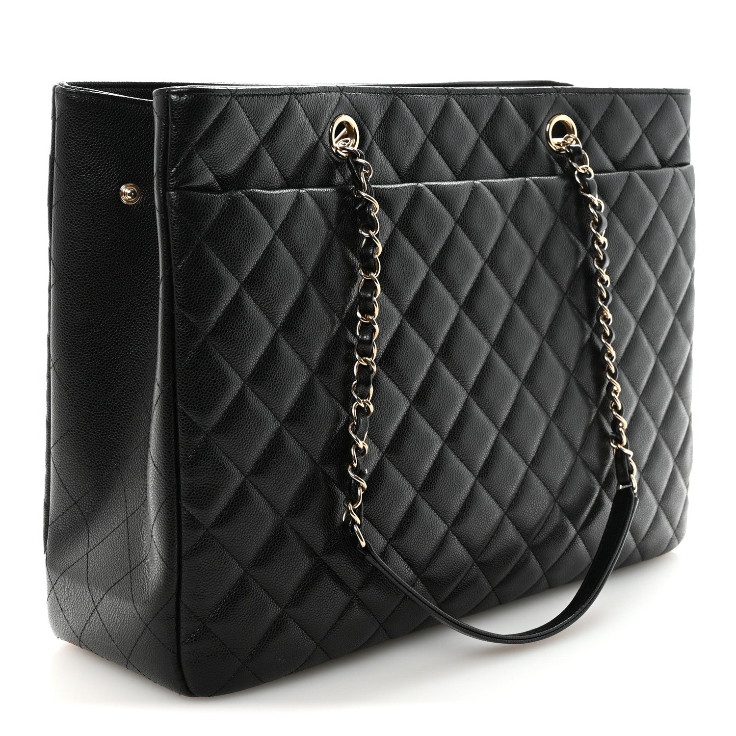 Chanel Caviar Quilted Large Shopping Tote Black 3 of 9