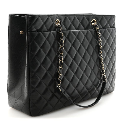 Chanel Caviar Quilted Large Shopping Tote Black 3 of 9