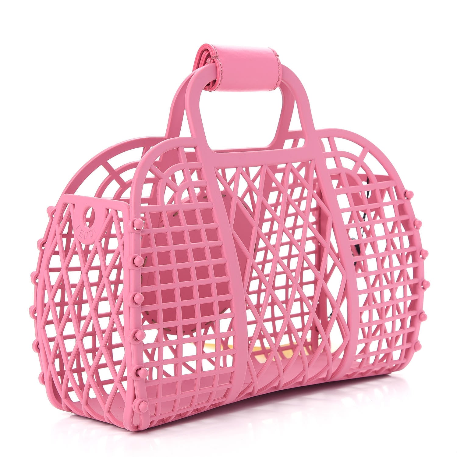 Fendi Recycled Plastic Vitello Liberty Matte Small Fendi Basket Rosa 3 of 10