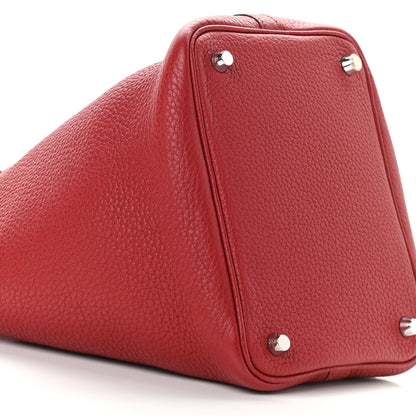 Hermes Taurillon Clemence Picotin Lock 18 PM Rouge Garance 7 of 8