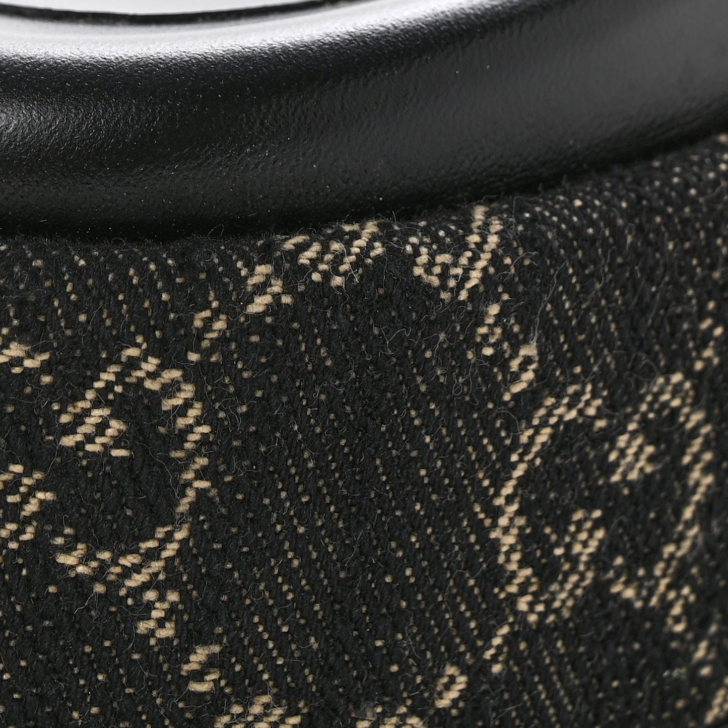 Jacquard Black Denim GG Monogram Angelina Platform 55mm Slide Sandals 38.5 Black Ivory