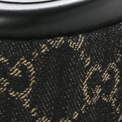 Gucci Jacquard Black Denim GG Monogram Angelina Platform 55mm Slide Sandals 38.5 Black Ivory 11 of 12