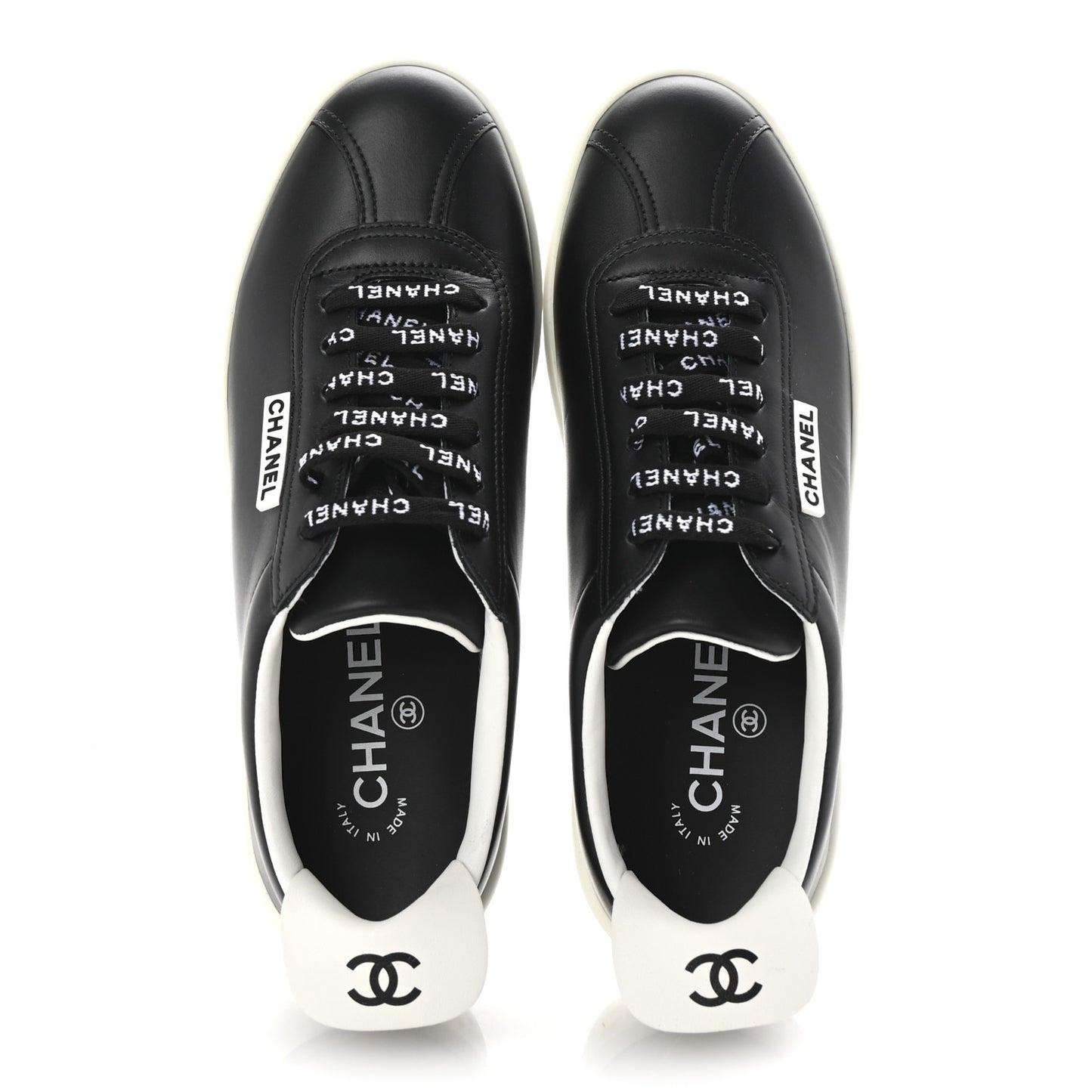 Calfskin CC Womens Sneakers 36.5 Black
