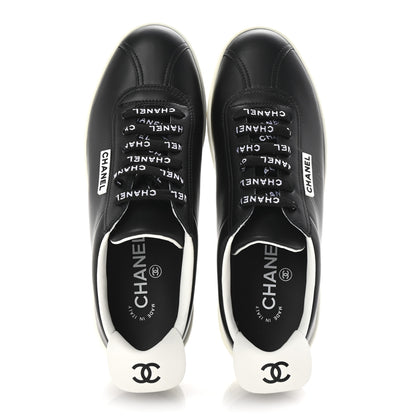 Chanel Calfskin CC Womens Sneakers 36.5 Black 2 of 10