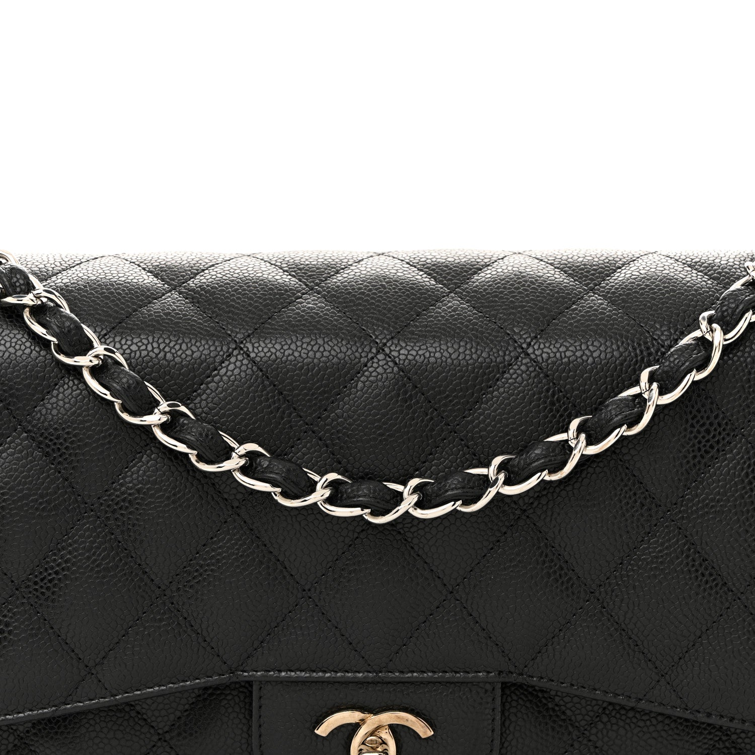 Chanel Caviar Quilted Jumbo Double Flap Black 8 of 12