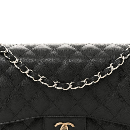 Chanel Caviar Quilted Jumbo Double Flap Black 8 of 12