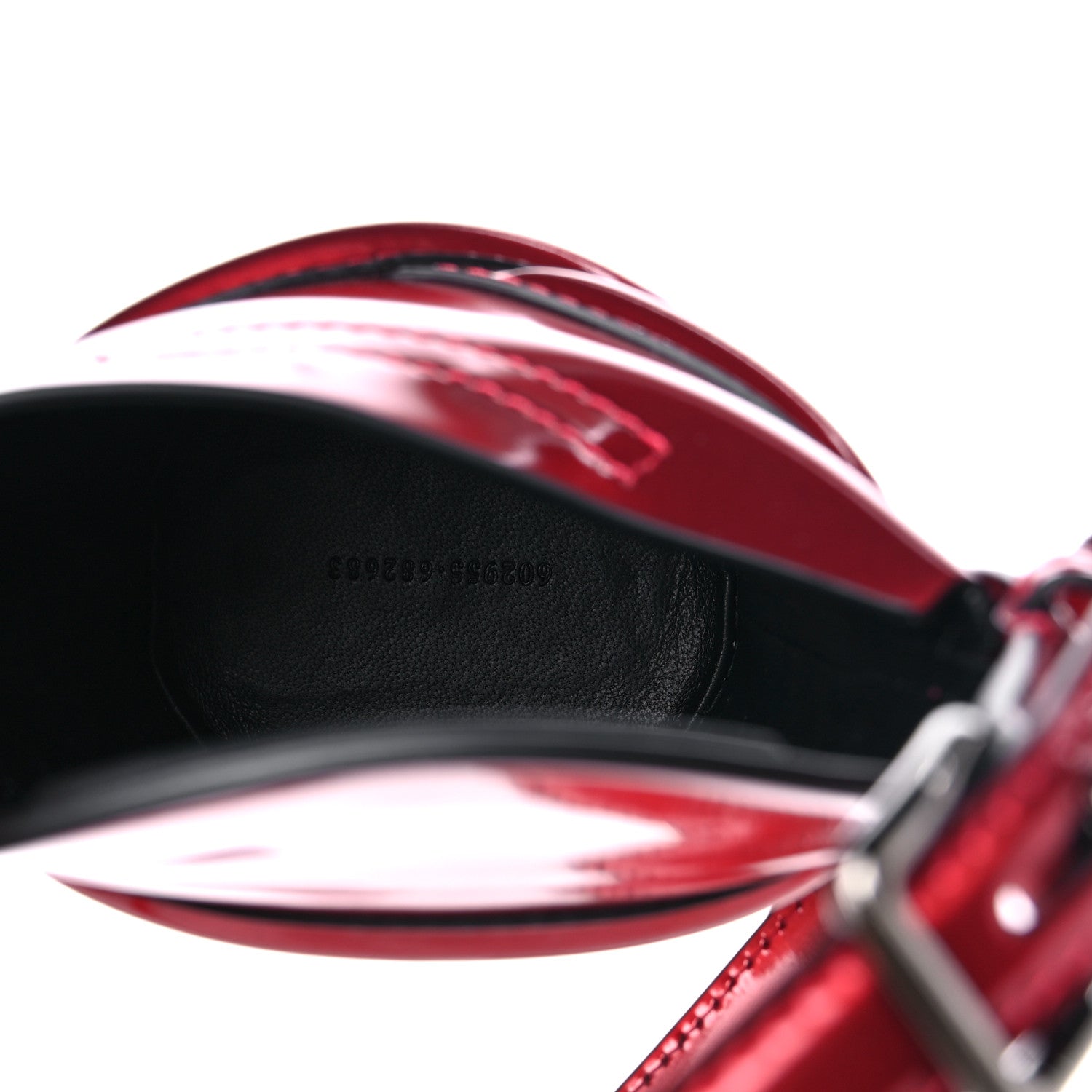 Alexander McQueen Metallic Calfskin The Curve Mini Shoulder Bag Red 5 of 10