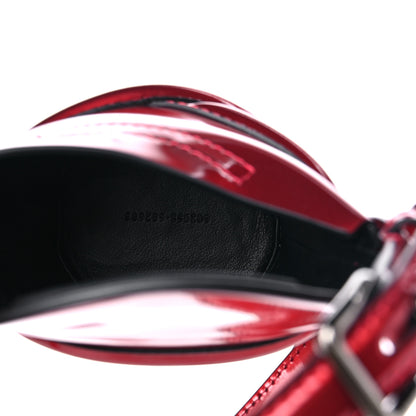 Alexander McQueen Metallic Calfskin The Curve Mini Shoulder Bag Red 5 of 10